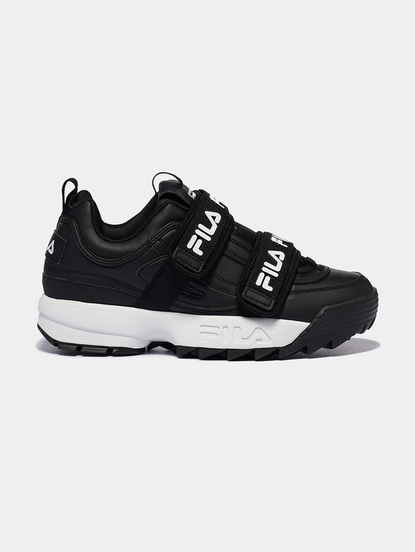 DISRUPTOR STRAPS Black sneakers with contrasting logo print  - 1