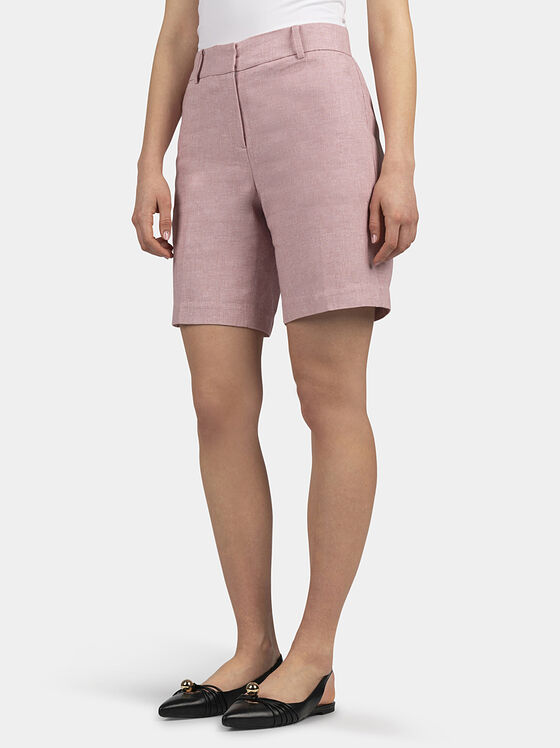 Bermuda shorts in pink color - 1