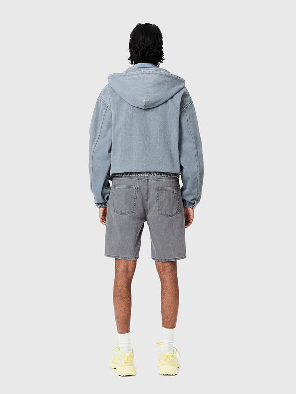 Denim shorts with logo - 1