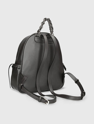 Black backpack with accent handle - 3