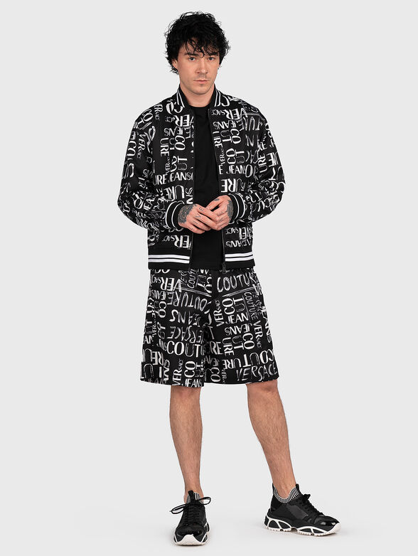 Sweatshirt with contrasting monogram print - 1