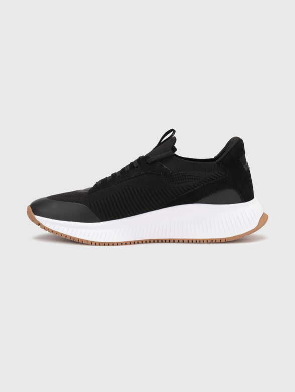 Black sports shoes with logo - 4