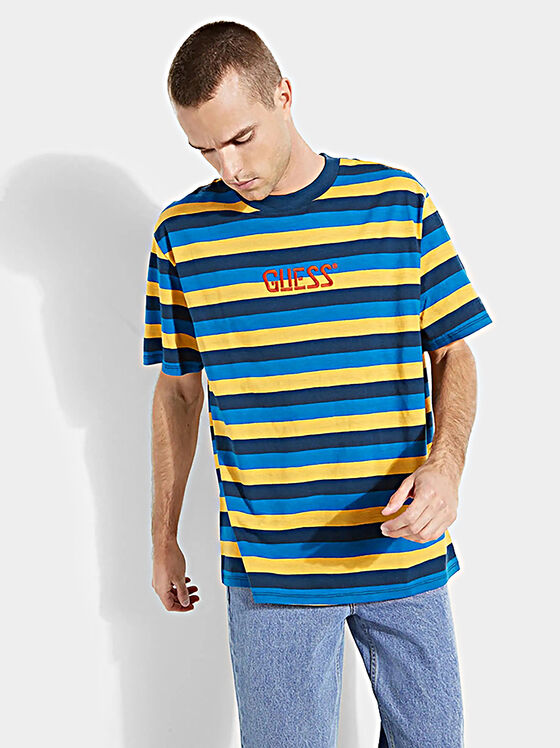 WONDER STRIPE Blue unisex t-shirt - 1