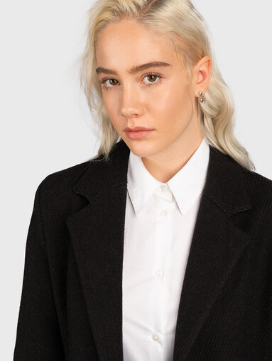 Wool blend long coat  - 3