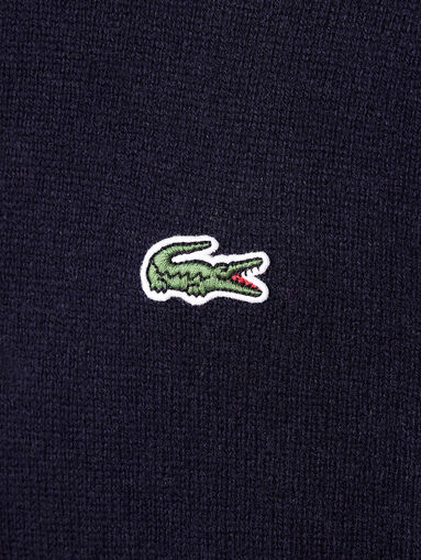 Black wool sweater with logo detail - 4