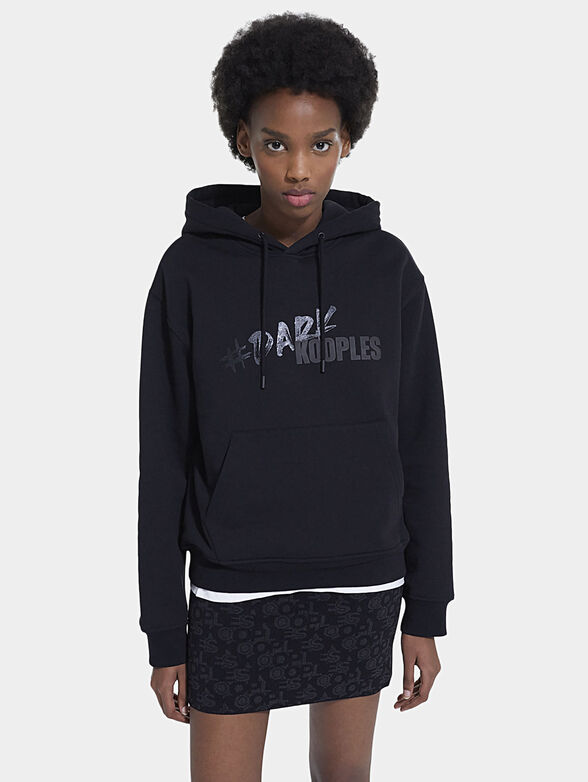 Hooded sweatshirt with logo print - 1