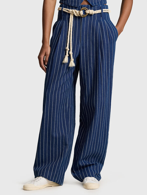 EVAN stripe trousers wide-leg - 0