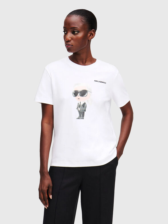 Cotton T-shirt with logo print - 0