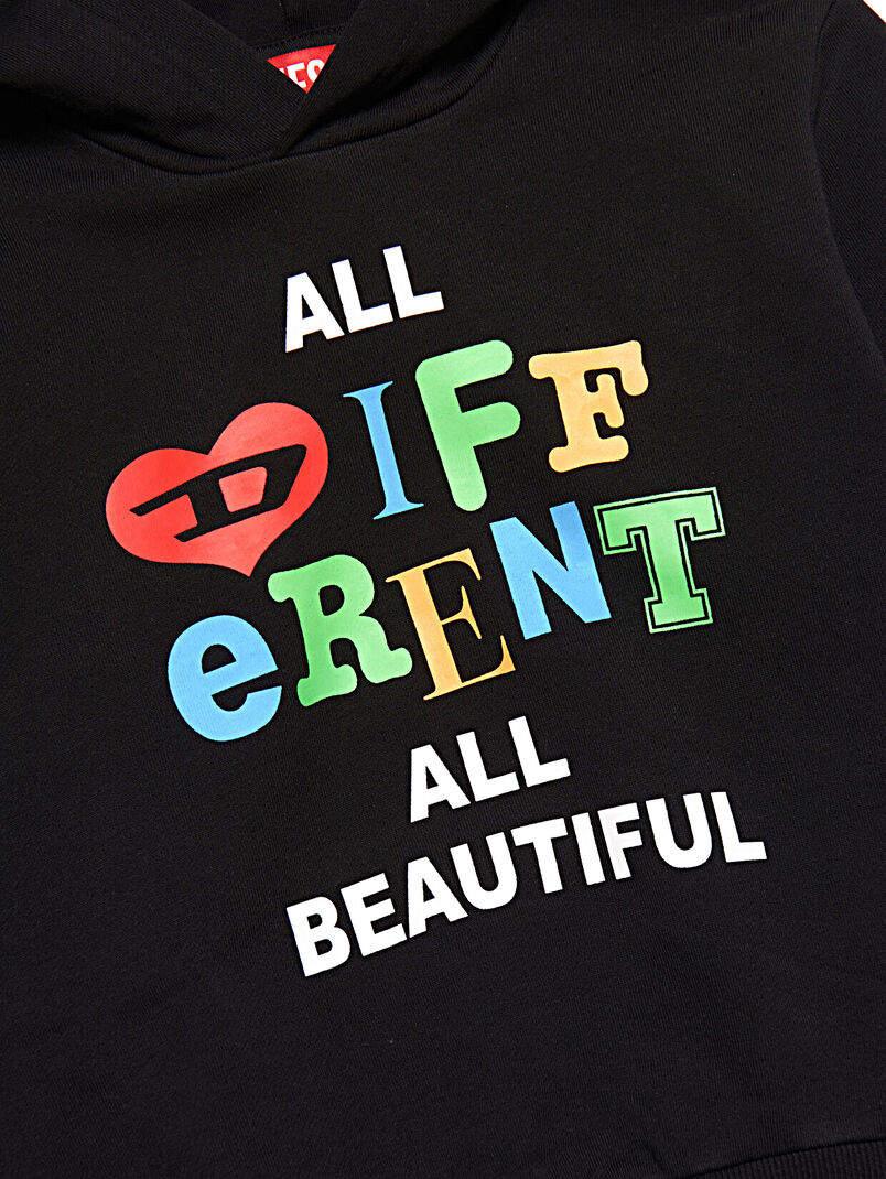 Black sweatshirt with contrasting print - 3