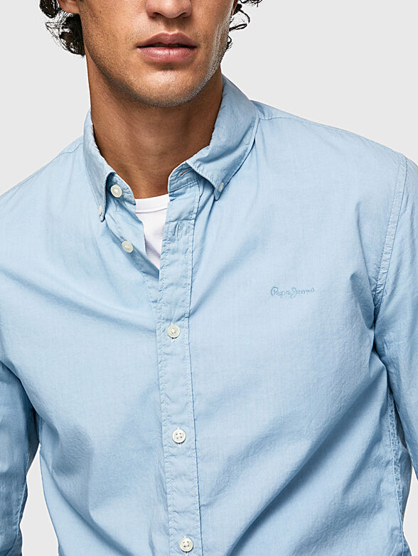 PEYTON cotton blue shirt - 3