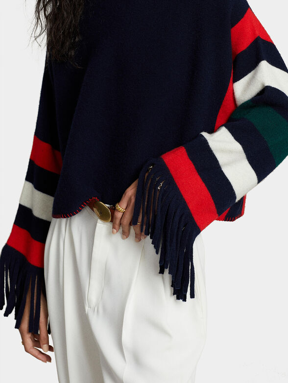 Fringed detailed wool sweater - 3