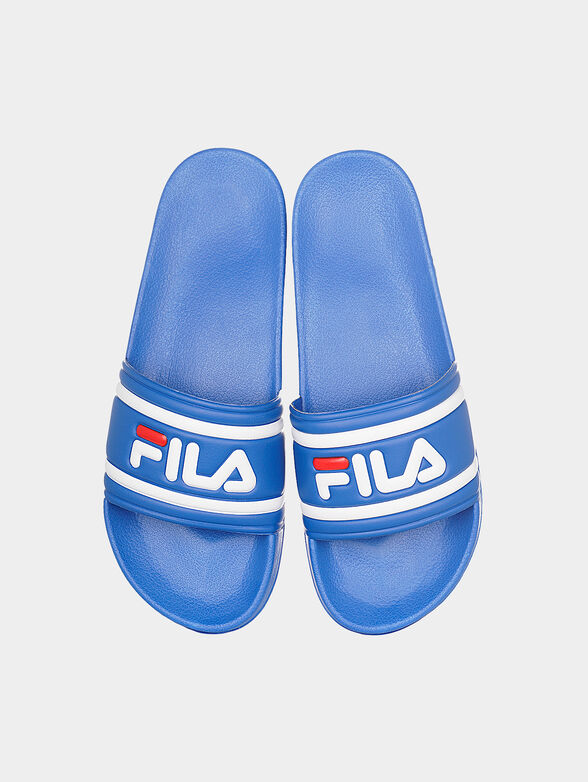 MORRO BAY black slippers with maxi logo - 4