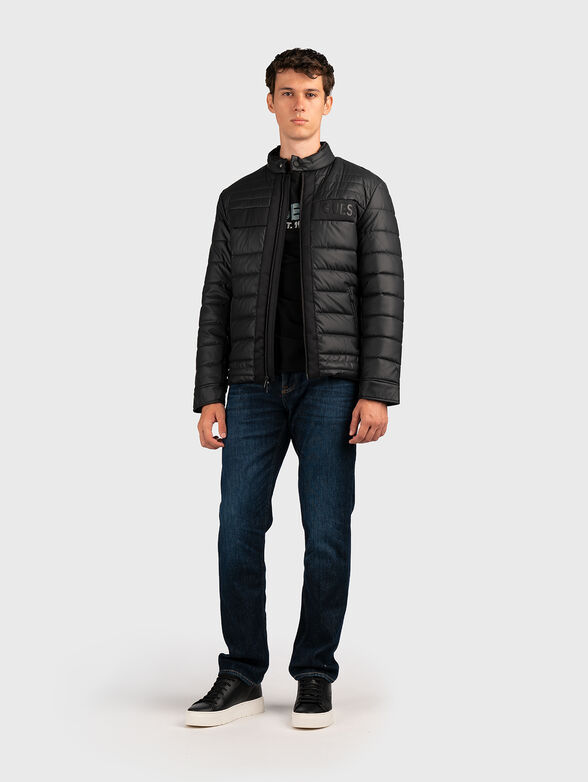 Quilted jacket with logo accent - 2