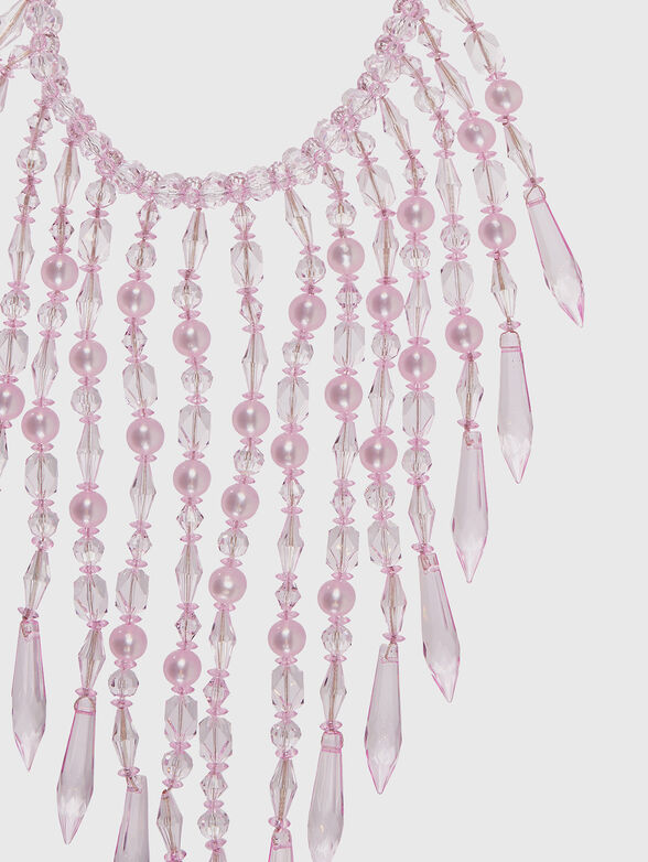 Necklace with pink beads  - 1