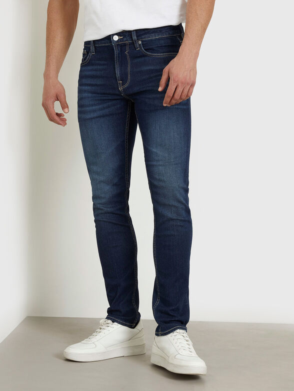 Slim fit jeans in dark blue - 0