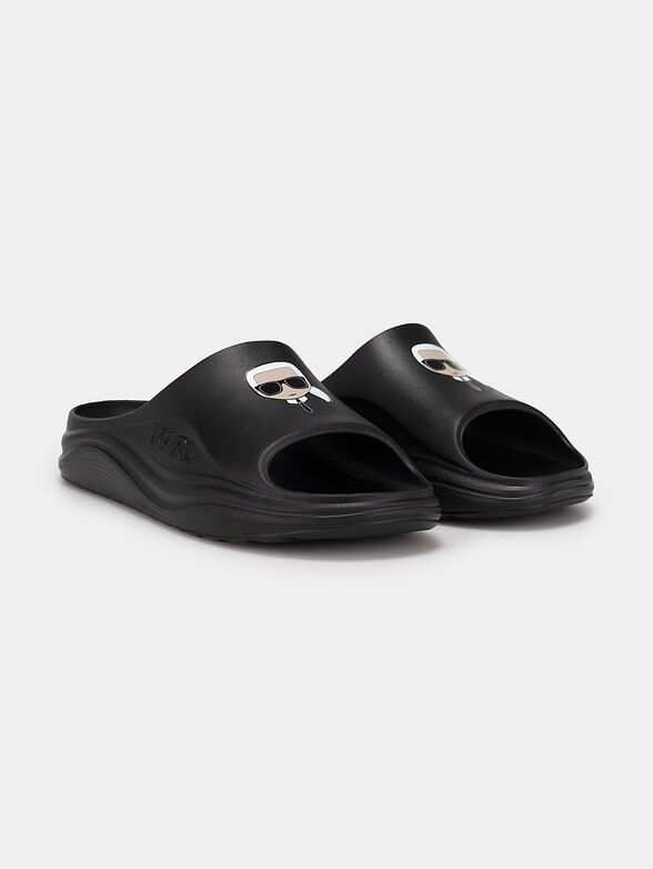 SKOONA black beach shoes with logo detail - 2