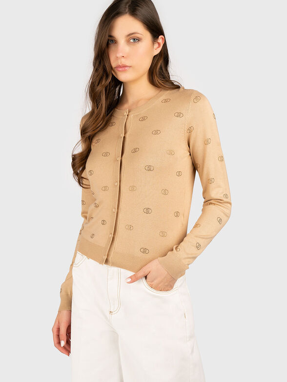 Cardigan with buttons and logo - 0