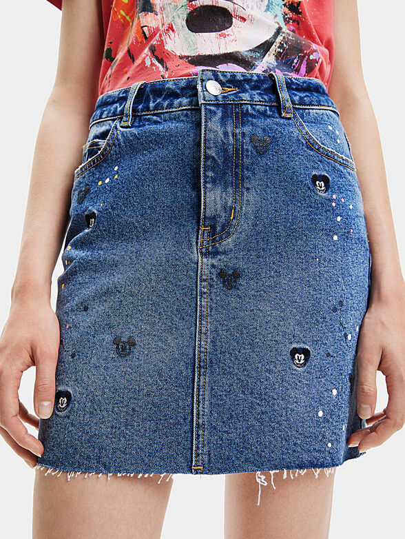 Skirt with Mickey Mouse embroidery - 3