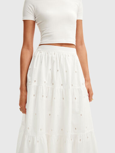 White skirt in cotton  - 2