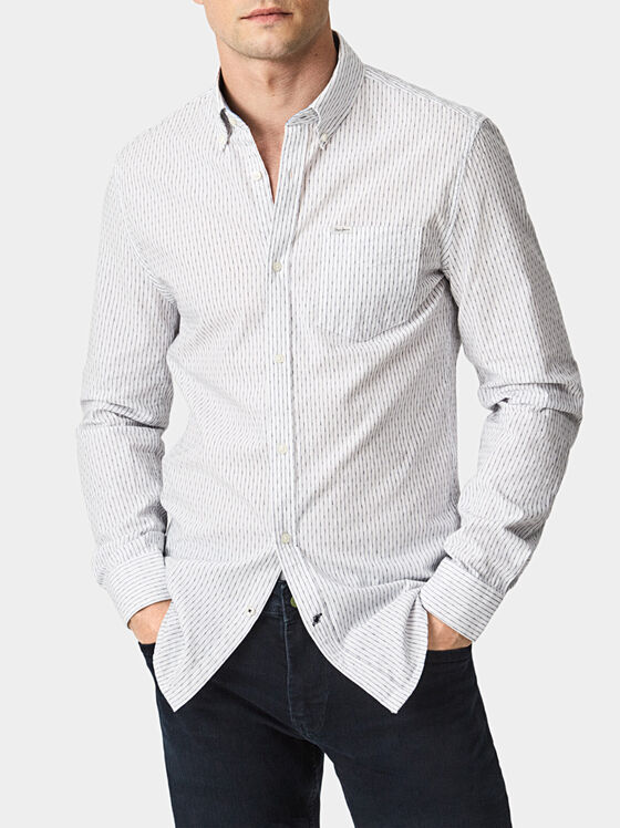Shirt with fine stripes - 1