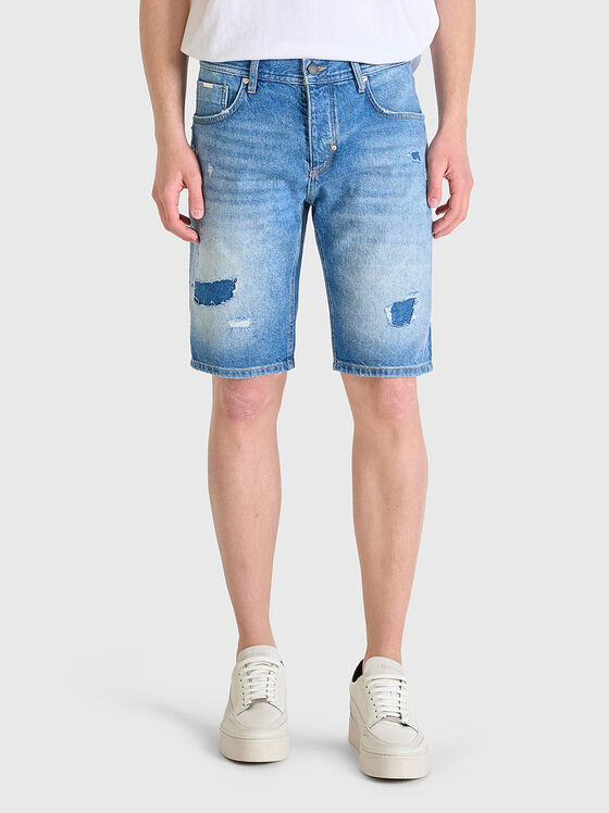Denim shorts with rips - 1