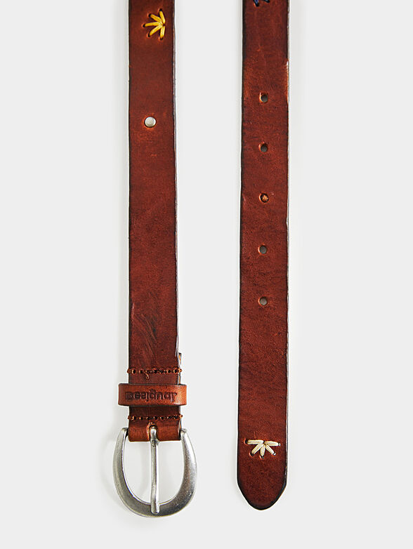 Belt with embroidered accents - 1