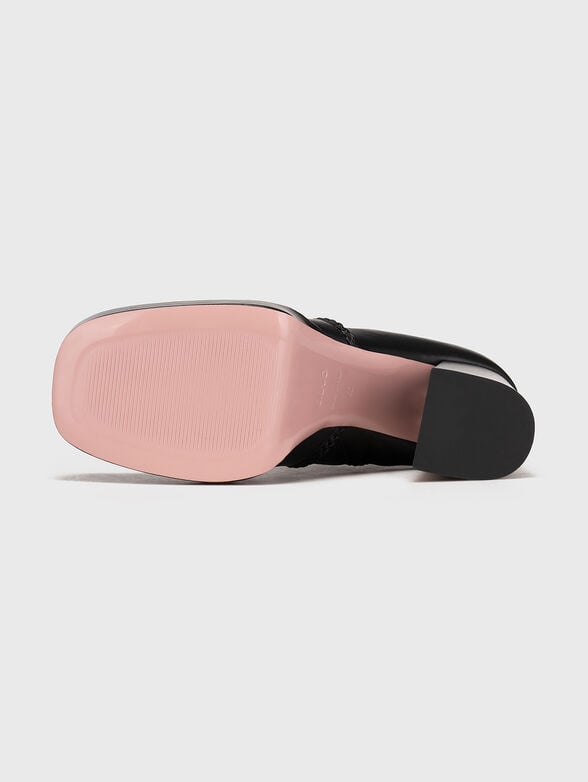 NELLY 01 leather ankle boots  with zip - 5