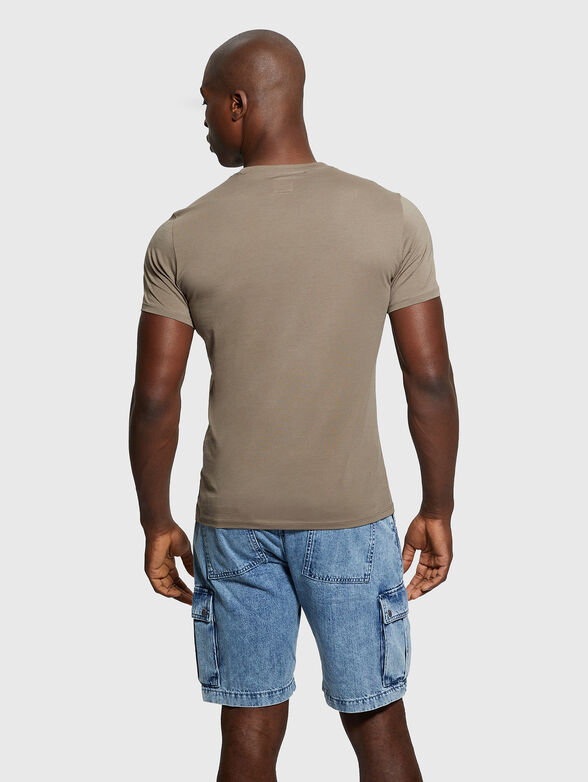 Black T-shirt with logo embroidery - 3