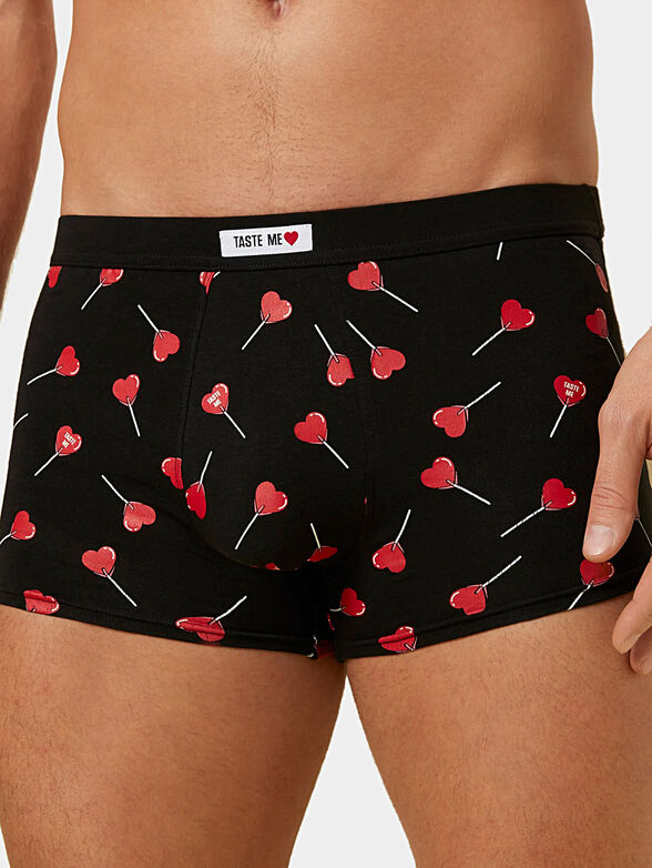 LOVE IT black trunks with contrasting print - 1