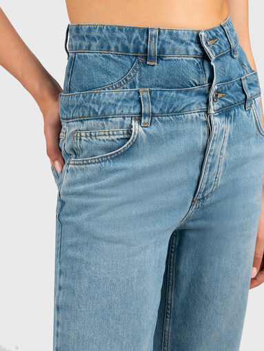 Blue jeans with high waist - 4
