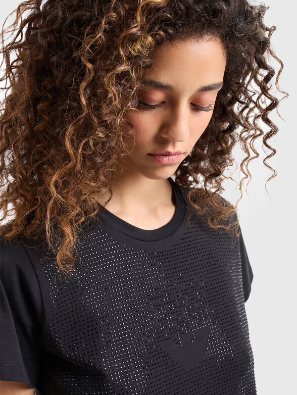 T-shirt with appliquéd rhinestones - 4