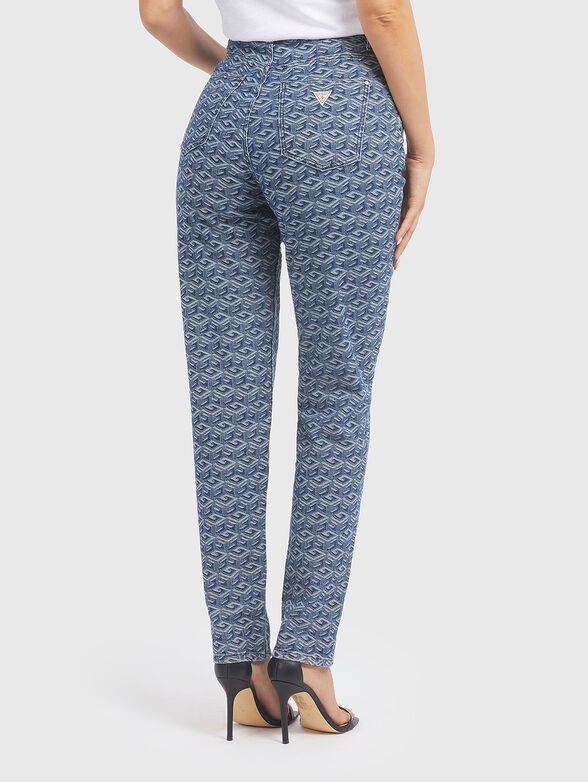 Mom fit jeans with monogram print - 2