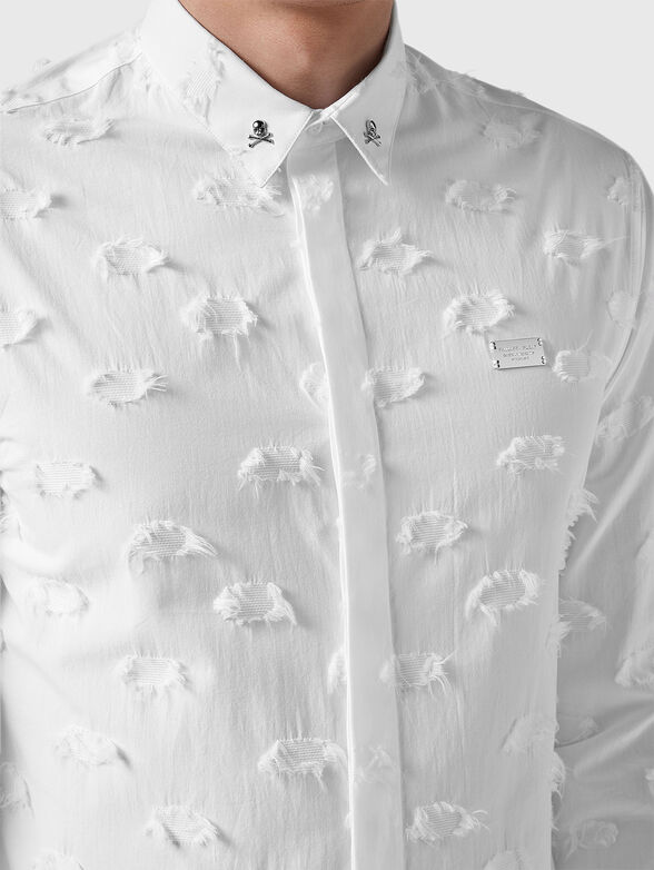 DIAMOND CUT shirt in white  - 4