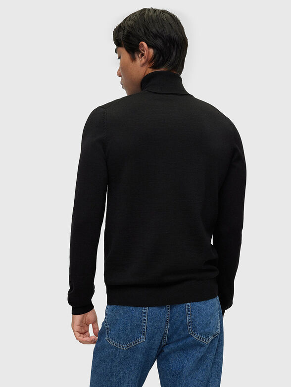 Black sweater with polo collar  - 3
