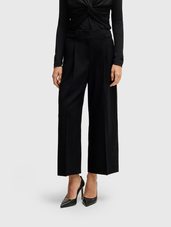 TAMANIA wool cropped trousers - 0
