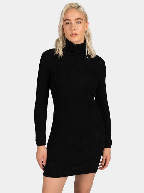 ELISABETH knit dress with turtleneck - 1