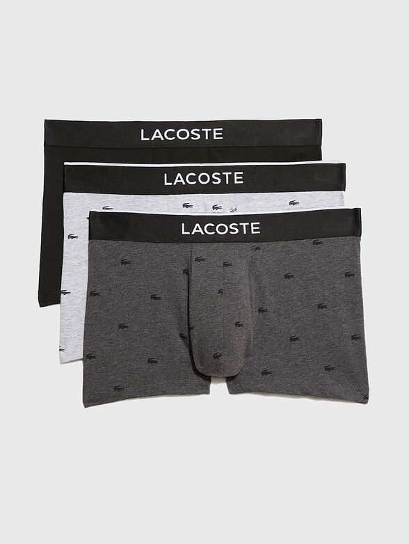 Set of three pairs of boxers with logo - 1