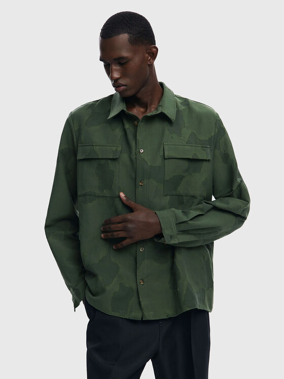 Shirt with camouflage print - 1