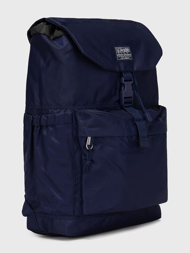 Blue TOPLOADER backpack with logo patch - 3