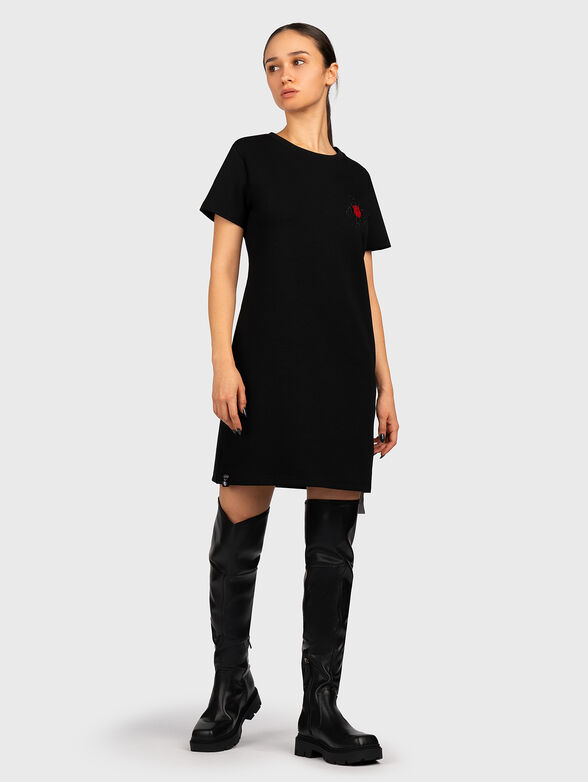 Black dress with embroidery  - 5