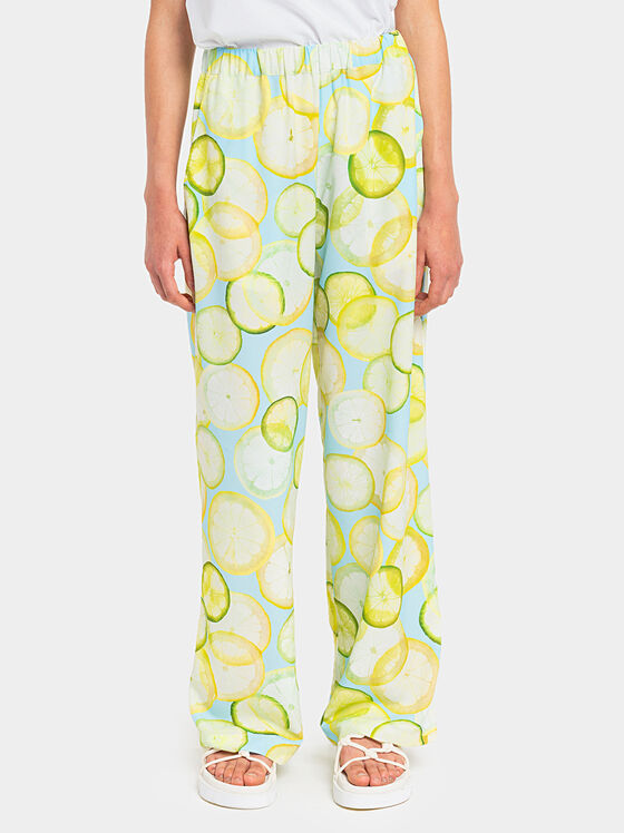 Pants with accent print - 1