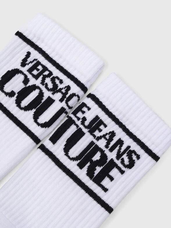 White socks with contrasting logo - 1