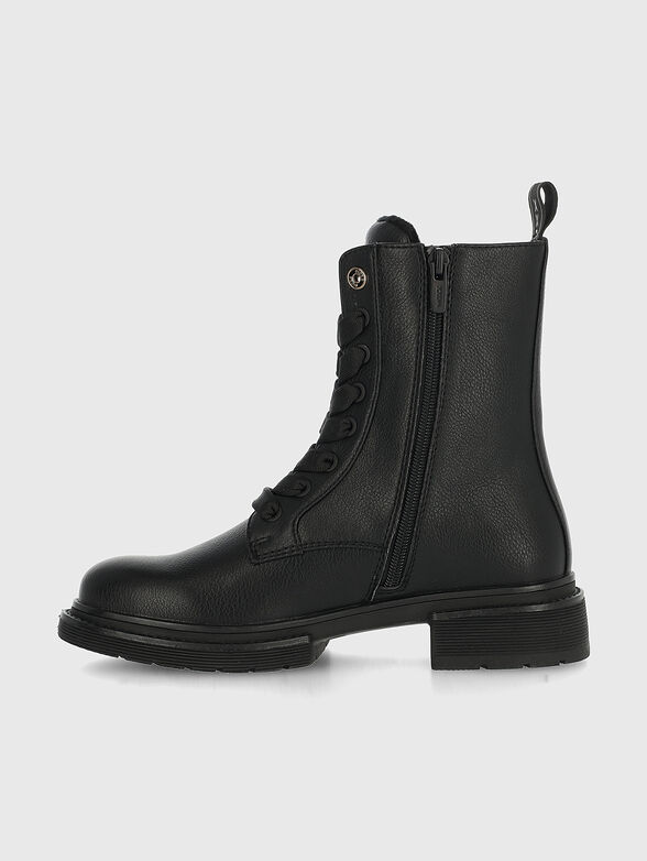 HOLEA black boots with zip and laces - 5