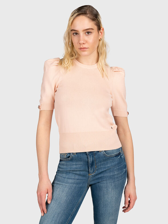 EMMA black sweater with puff sleeves - 1