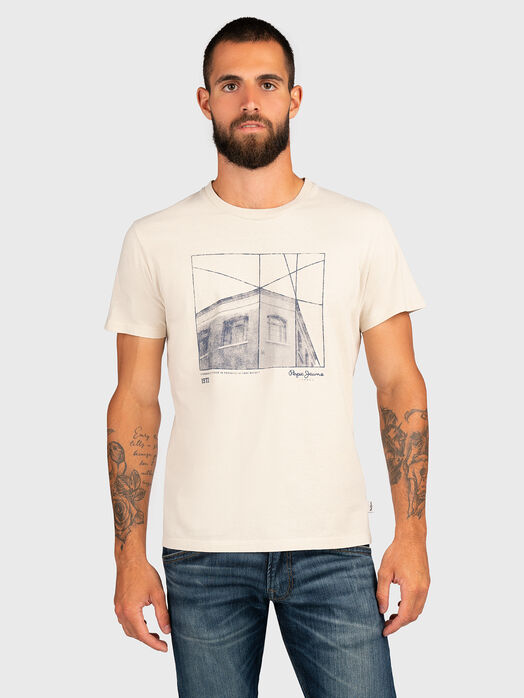 Cotton T-shirt with art print