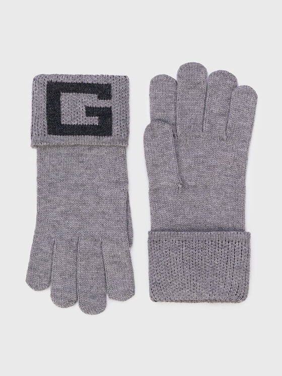 Black knitted gloves - 1