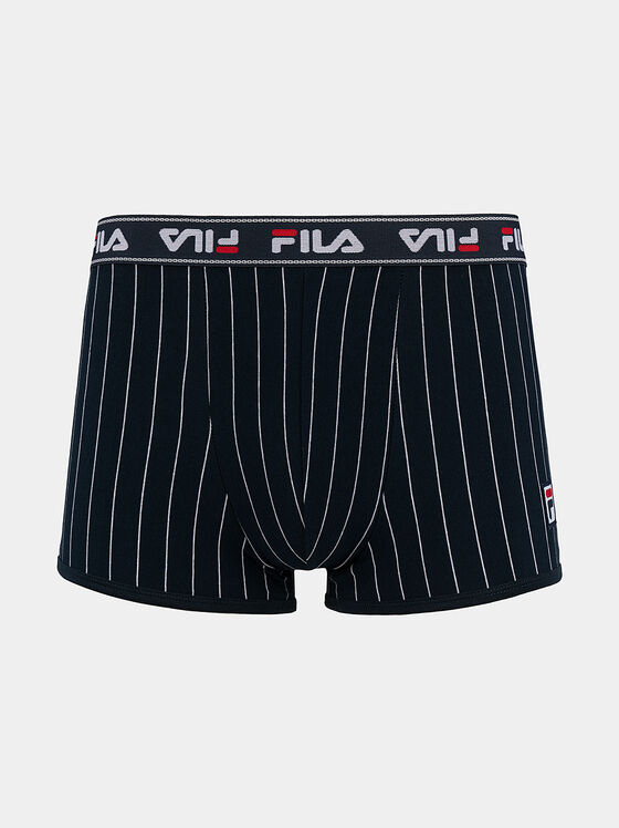 Trunks with striped print and logo detail - 1