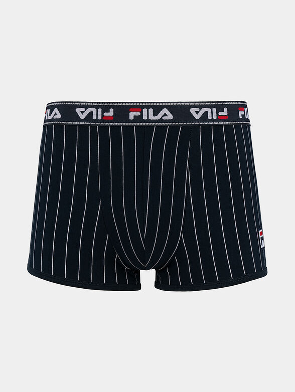 Trunks with striped print and logo detail - 1