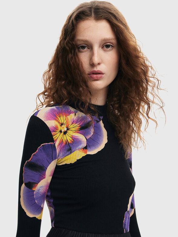 Mini dress with floral print - 3