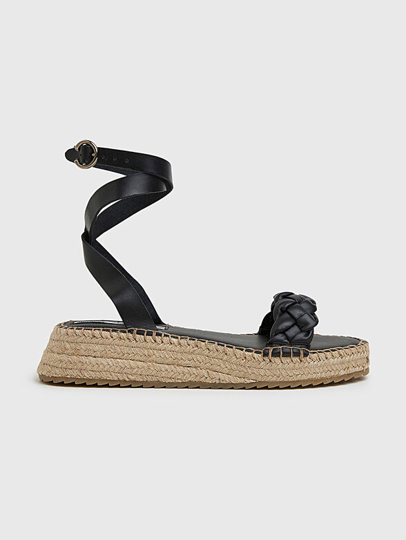 KATE BRAIDED sandals with leather details - 0